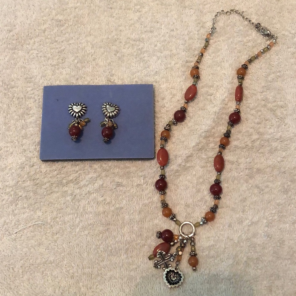 Matching necklace and earring set